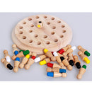 Classic Wooden Color Memory Chess Puzzle Intelligence Game Kids Toy Gift