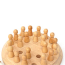 Classic Wooden Color Memory Chess Puzzle Intelligence Game Kids Toy Gift