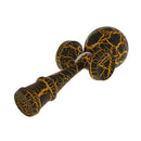 Wooden Crack Paint Kendama Skill Ball Kids Sports Party Game Black & Yellow