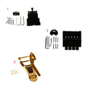Alloy Black 6 Strings Guitar Tailpiece Tremolo Bridge For Headless Electric Guitar