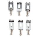 6x Chrome Rectanguler Flat Saddles Electric Guitar Strat Tremolo Trem Bridge Roller Bridge Tremolo Saddles