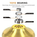 Professional Electroplating YoYo Ball Bearing String Trick Children Kids Toys Gold Xmas Gift