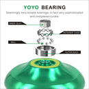 New Professional YoYo Ball Bearing String Trick Alloy Kids Toys Green Outdoor Games