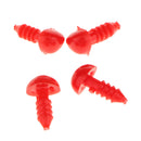 15mm Animal Bear D-Type Nose Kids Plastic Craft Doll Triangular Nose Accessories Red