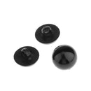 Mushroon Doll Eyes Plastic Sewing Buttons Animal Craft Round Noses Black 15mm