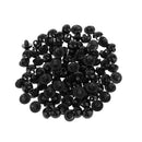 Black Plastic Mushroom Shank Shape Doll Eyes Decoration Buttons 10mm