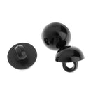 Black Plastic Mushroom Shank Shape Doll Eyes Decoration Buttons 10mm