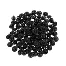 Black Plastic Mushroom Shank Shape Doll Eyes Decoration Buttons 10mm