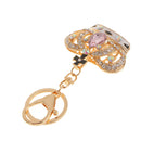 Rhinestone Crystal Crown Charm Pendant Lobster Clasp Keyring Key Chain Bag Charm - Pink