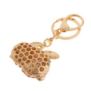 Rhinestone Crystal Rabbit Charm Pendant Lobster Clasp Keyring Key Chain Bag Charm - Pink