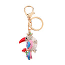 Sparkly Woodpecker Pendant Key Chain with Lobster Clasp Collectable Colorful