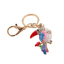 Sparkly Woodpecker Pendant Key Chain with Lobster Clasp Collectable Colorful