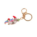 Sparkly Woodpecker Pendant Key Chain with Lobster Clasp Collectable Colorful