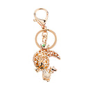 Sparkly Woodpecker Pendant Key Chain with Lobster Clasp Collectable Colorful