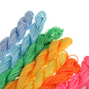 20pcs Multicolor Chinese Knot Braided Rope Macrame Beads Cord Rattail Thread Jade Line