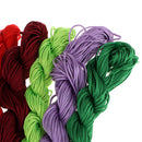 20pcs Multicolor Chinese Knot Braided Rope Macrame Beads Cord Rattail Thread Jade Line