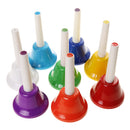 8 Colorful Hand Bell Children Percussion Set Sound Shaking Bell Kids Musical Instrument Toys