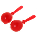 1 Pair Plastic Maracas Children Hand Percussion Set Children Musical Instrument Toys Red