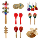 1 Pair Plastic Maracas Children Hand Percussion Set Children Musical Instrument Toys Red