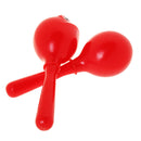 1 Pair Plastic Maracas Children Hand Percussion Set Children Musical Instrument Toys Red