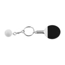 Mini Black Table Tennis w/ Ball Charm Pendant Purse Bag Sports Keyring Keychain Gift