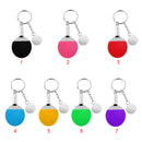 Mini Black Table Tennis w/ Ball Charm Pendant Purse Bag Sports Keyring Keychain Gift