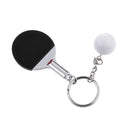 Mini Black Table Tennis w/ Ball Charm Pendant Purse Bag Sports Keyring Keychain Gift