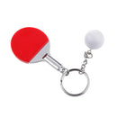 Mini Red Table Tennis w/ Ball Charm Pendant Purse Bag Sports Keyring Keychain Gift