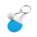 Mini Blue Table Tennis w/ Ball Charm Pendant Purse Bag Sports Keyring Keychain Gift