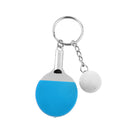 Mini Blue Table Tennis w/ Ball Charm Pendant Purse Bag Sports Keyring Keychain Gift