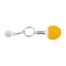 Mini Yellow Table Tennis w/ Ball Charm Pendant Purse Bag Sports Keyring Keychain Gift
