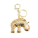 Rhinestone Colorful Cat' Eye Elephant Charm Keyring Key Chain Keyfob