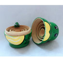 Set of 5PCS Hand Painted Frogs Animal Wooden Russian Matryoshka Nesting Dolls