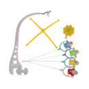 Baby Bed Bell Mobile Nursery Wind Up Rotating Clowns Musical Crib Bell Toy