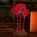 Finger Touch Control 3D Night Change USB LED Desk Table Light Lamp Rose