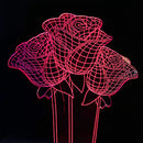 Finger Touch Control 3D Night Change USB LED Desk Table Light Lamp Rose