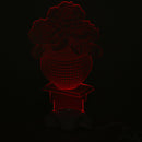 3D LED Night Light 1 Color Touch Switch Table Desk Lamp Birthday Christmas Gift - Potted Rose