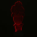 3D LED Night Light 1 Color Touch Switch Table Desk Lamp Birthday Christmas Gift - Potted Rose