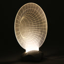 Acrylic Home Luminous 3D Luminescent Panel USB Table Night Light LED- Horn
