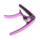 MC20 Aluminium Alloy Acoustic Folk Guitars Capo Tuner Trigger Quick Change Clamp Key Purple