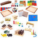Montessori Wood Brown Stairs Family Set Kids Childrens Early Educational Toy