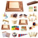 Montessori Wood Brown Stairs Family Set Kids Childrens Early Educational Toy