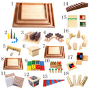 Montessori Wood Brown Stairs Family Set Kids Childrens Early Educational Toy