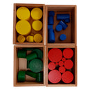 Beechwood Montessori 4 Sets Knobless Cylinders Kids Childrens Educational Toy