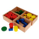 Beechwood Montessori 4 Sets Knobless Cylinders Kids Childrens Educational Toy