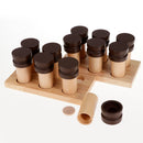 Wooden Montessori Sensorial Material Scent Holder Box Smelling Bottle Cylinder