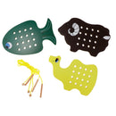 Beechwood Montessori Material - 3pcs Animal Threading Board
