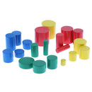 Beechwood Montessori Knobless Cylinders Blocks Family Set Kids Childrens Early Educational Toys