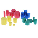 Beechwood Montessori Knobless Cylinders Blocks Family Set Kids Childrens Early Educational Toys