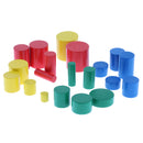 Beechwood Montessori Knobless Cylinders Blocks Family Set Kids Childrens Early Educational Toys
